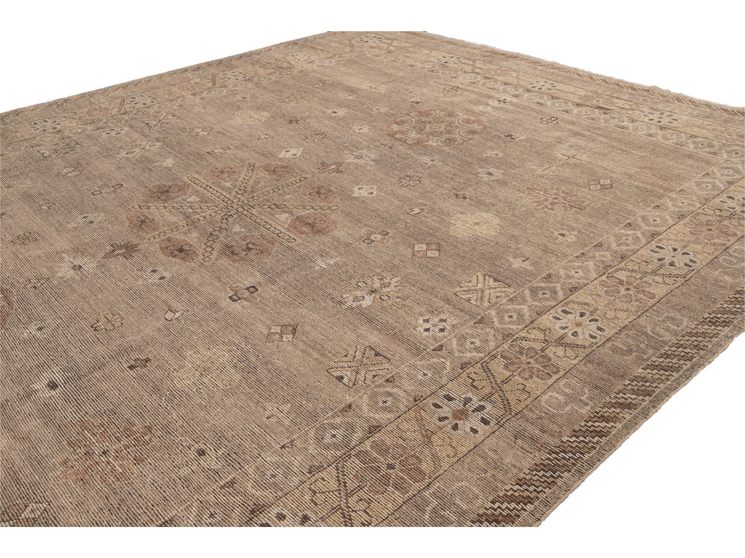 Modern Khotan Style Wool Rug 12 X 16