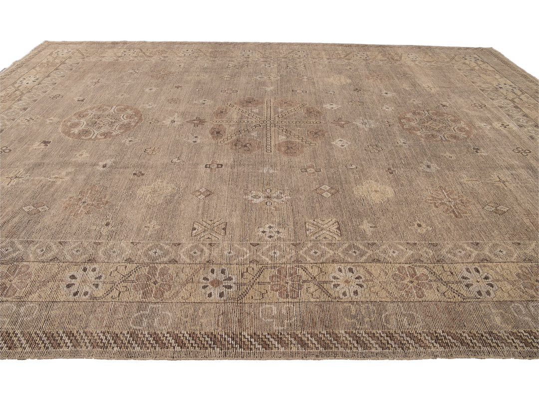 Modern Khotan Style Wool Rug 12 X 16