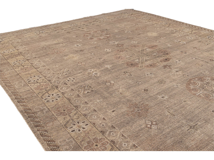 Modern Khotan Style Wool Rug 12 X 16