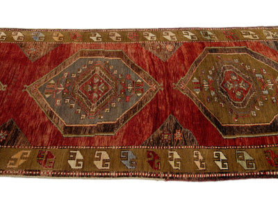 Vintage Turkish Wool Runner 4 X 13