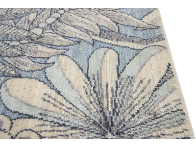 Modern Floral Custom Wool Rug