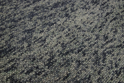 Modern Textured Wool Rug 8 X 11