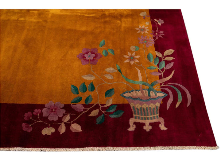Antique Art Deco Chinese Rug 9 X 11