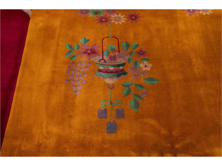 Antique Art Deco Chinese Rug 9 X 11