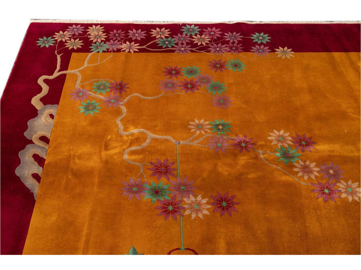 Antique Art Deco Chinese Rug 9 X 11