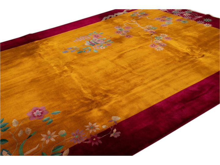 Antique Art Deco Chinese Rug 9 X 11