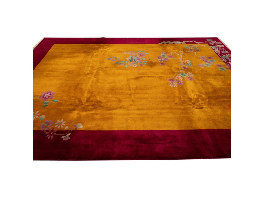 Antique Art Deco Chinese Rug 9 X 11