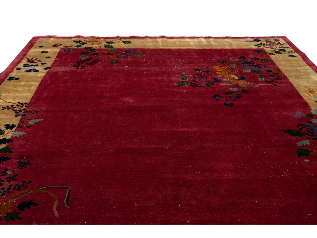 Antique Art Deco Chinese Rug 9 X 12