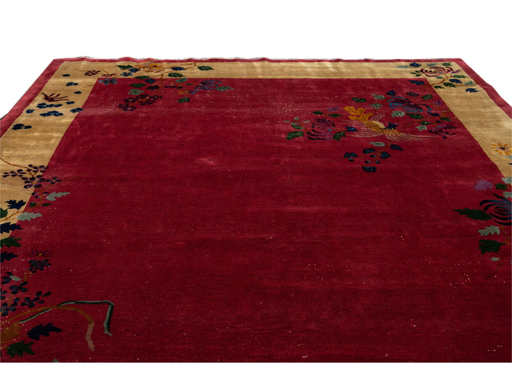 Antique Art Deco Chinese Rug 9 X 12