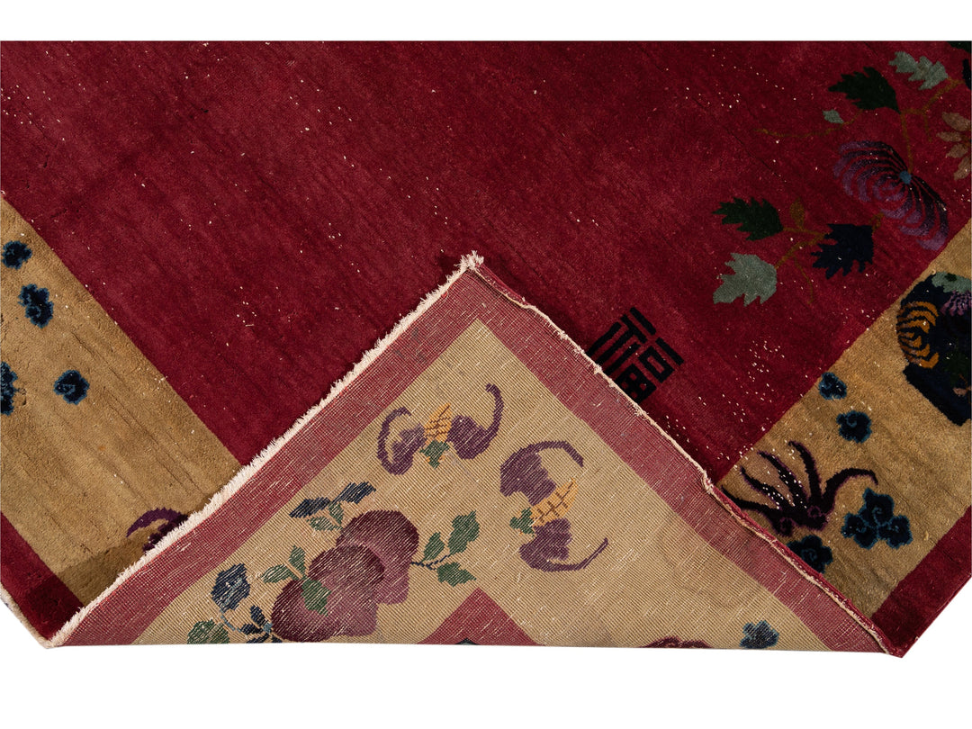 Antique Art Deco Chinese Rug 9 X 12