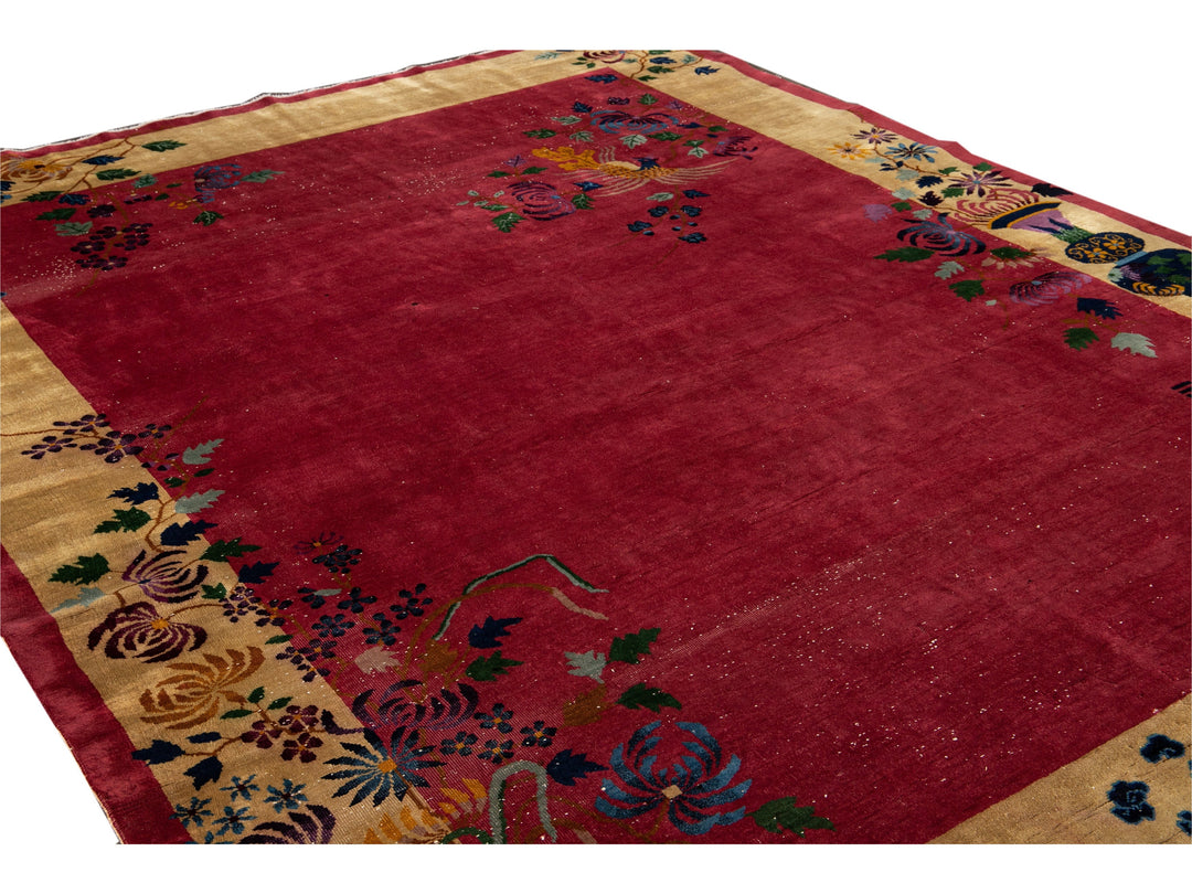 Antique Art Deco Chinese Rug 9 X 12