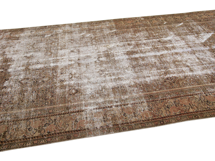 Antique Hamadan Wool Runner 6 X 16