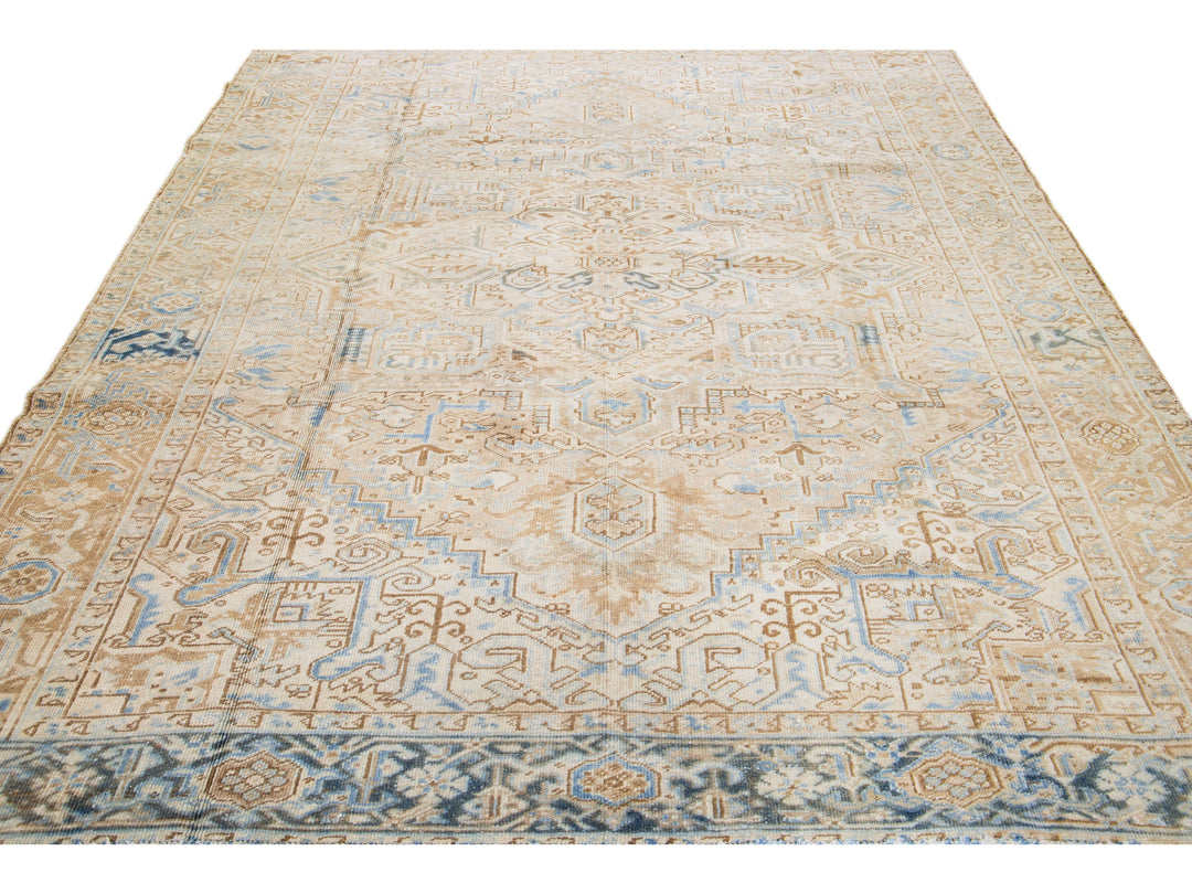 Antique Heriz Wool Rug 8 X 10