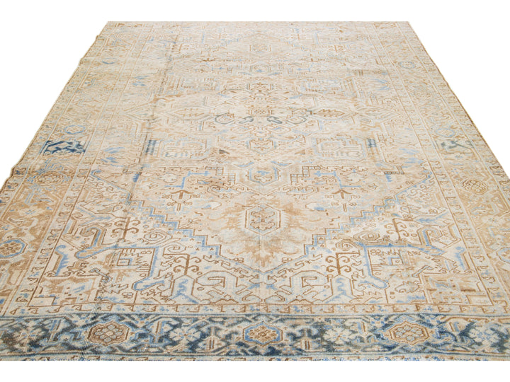 Antique Heriz Wool Rug 8 X 10