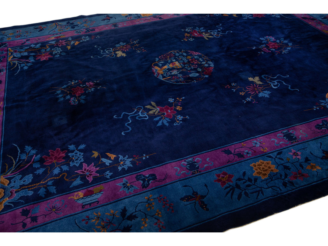 Antique Art Deco Chinese Rug 9 X 12