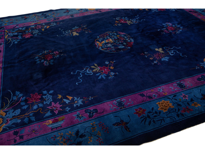 Antique Art Deco Chinese Rug 9 X 12