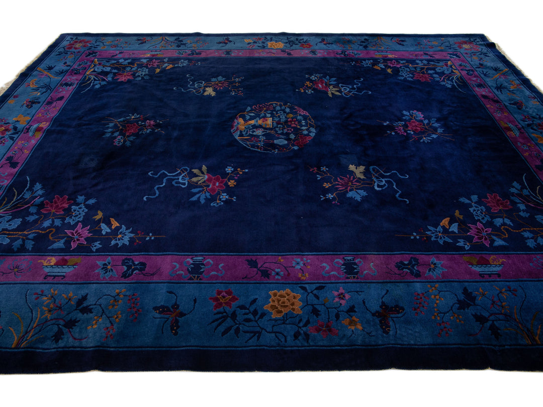Antique Art Deco Chinese Rug 9 X 12