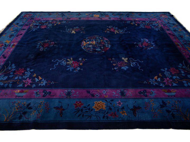 Antique Art Deco Chinese Rug 9 X 12