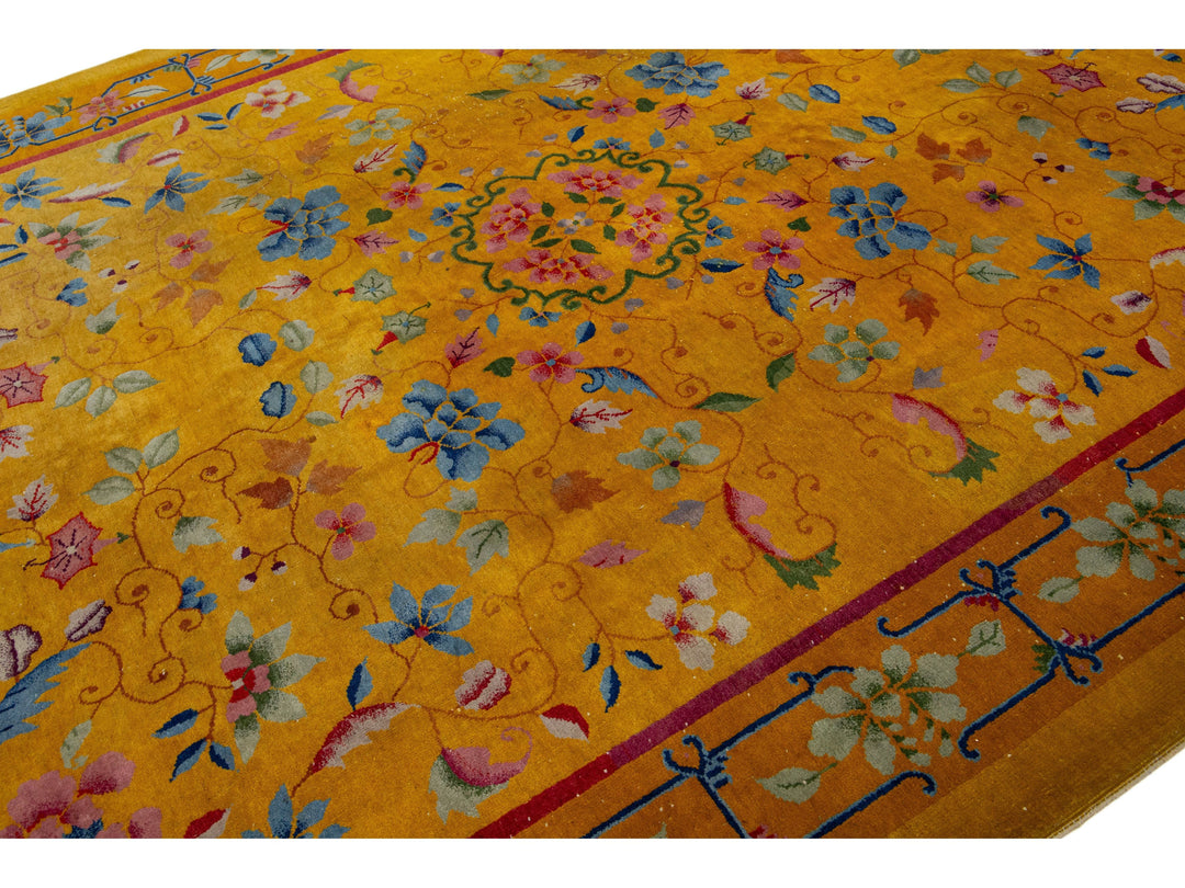 Antique Art Deco Chinese Rug 9 X 12