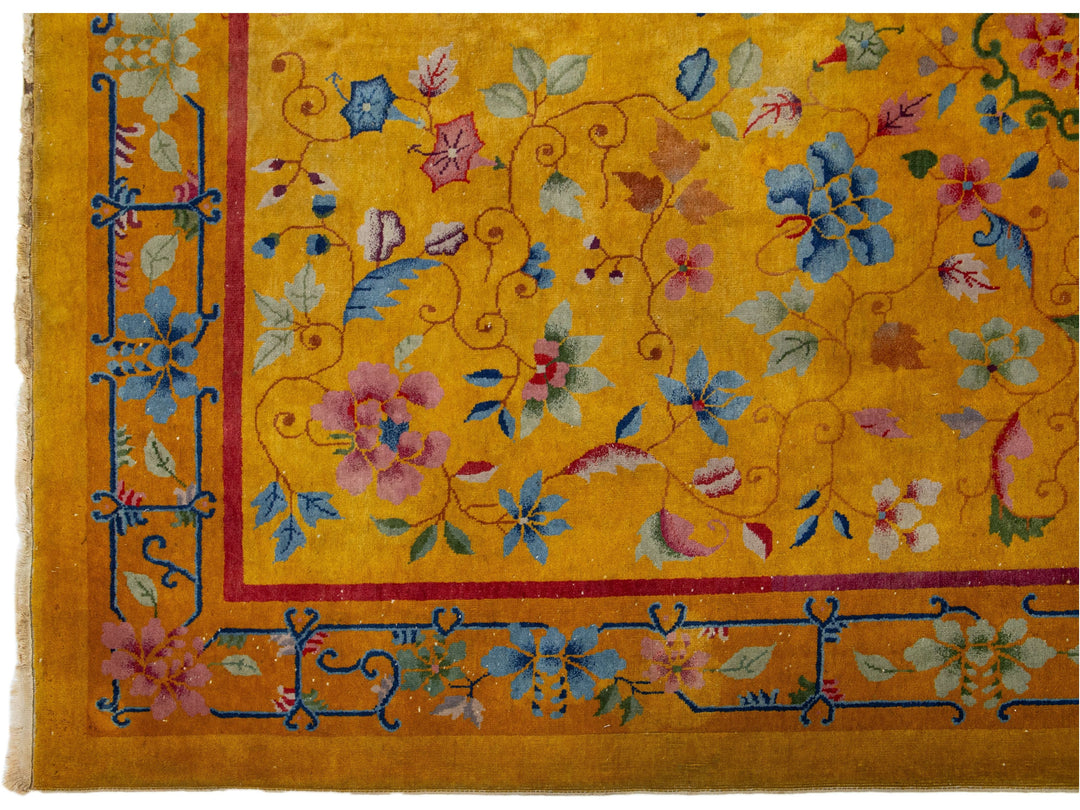 Antique Art Deco Chinese Rug 9 X 12
