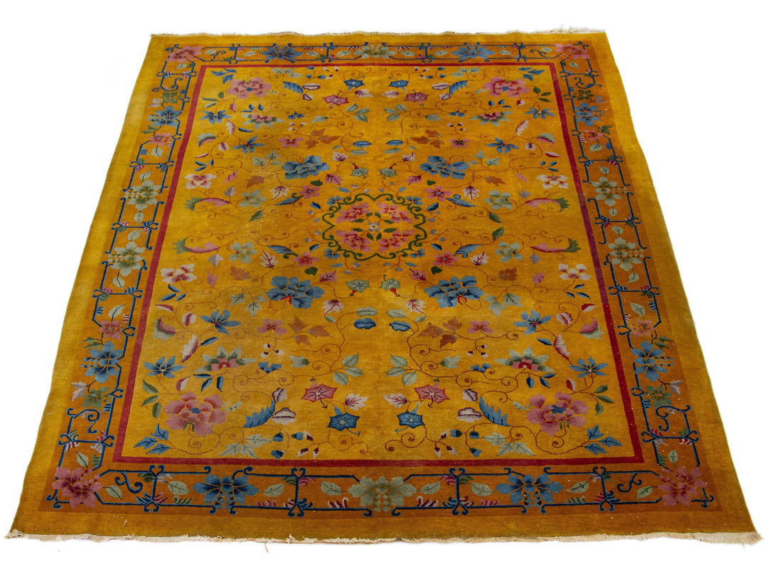 Antique Art Deco Chinese Rug 9 X 12