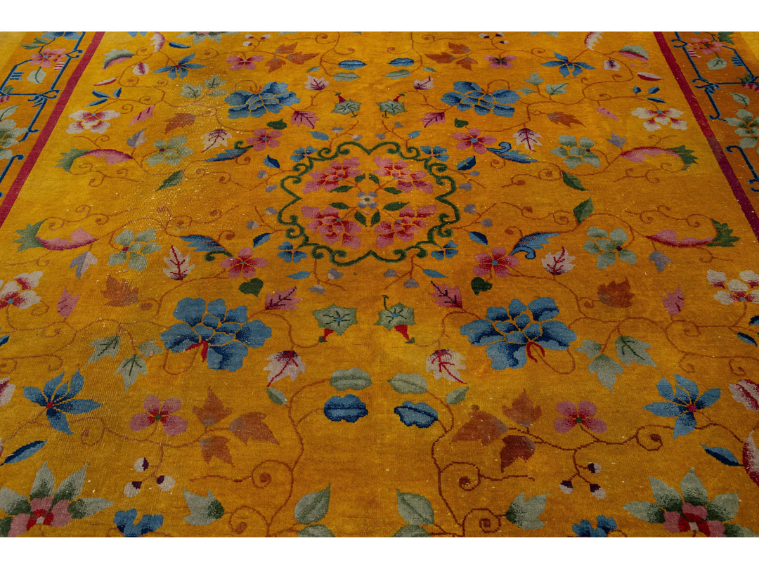 Antique Art Deco Chinese Rug 9 X 12