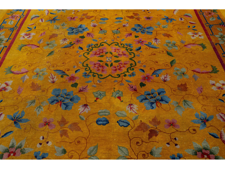 Antique Art Deco Chinese Rug 9 X 12