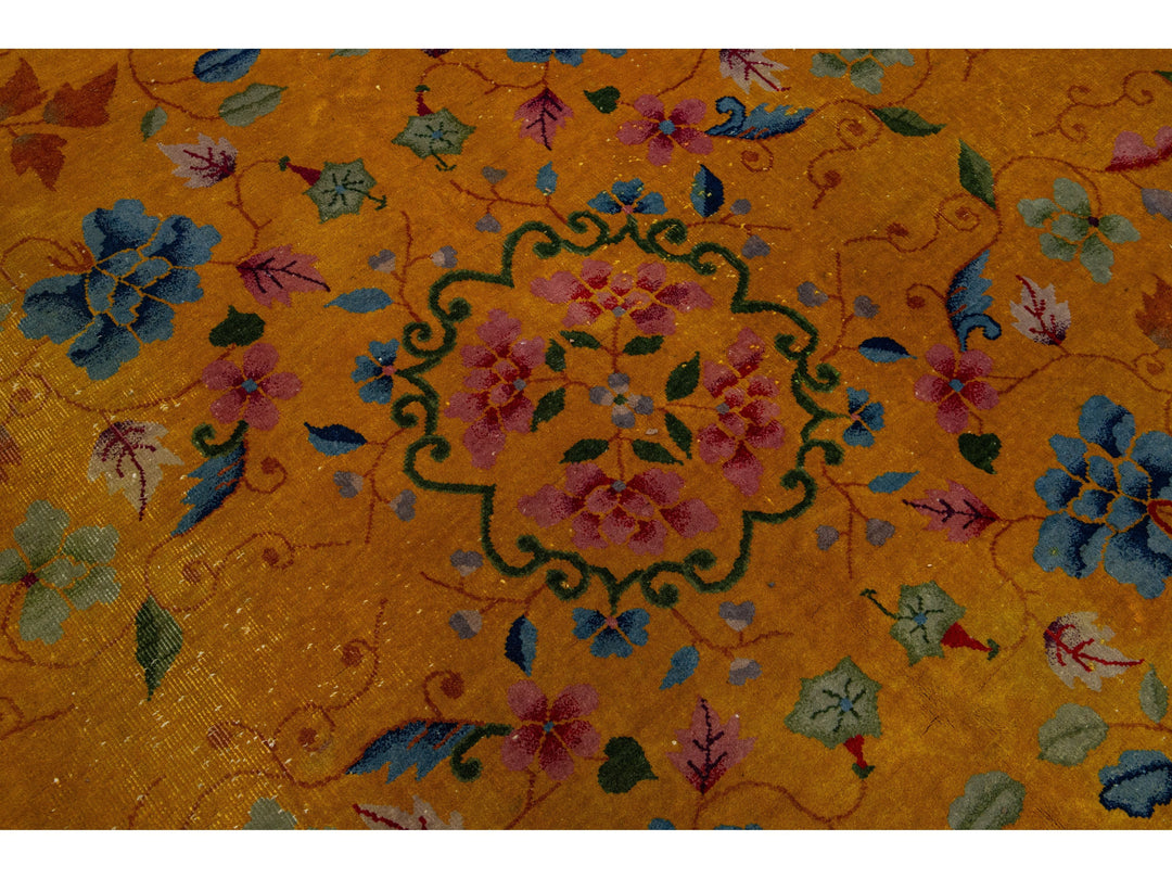 Antique Art Deco Chinese Rug 9 X 12