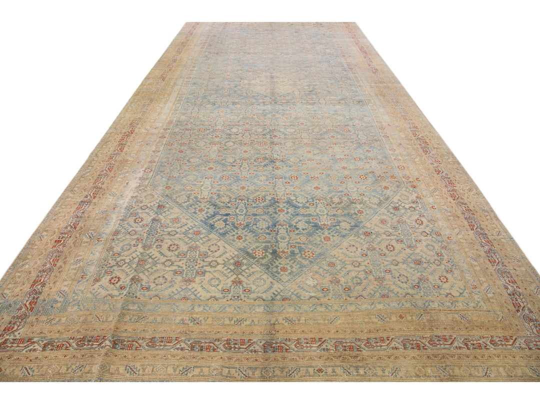 Antique Malayer Wool Rug 7 X 17