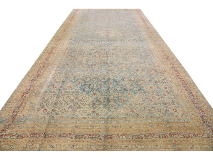 Antique Malayer Wool Rug 7 X 17