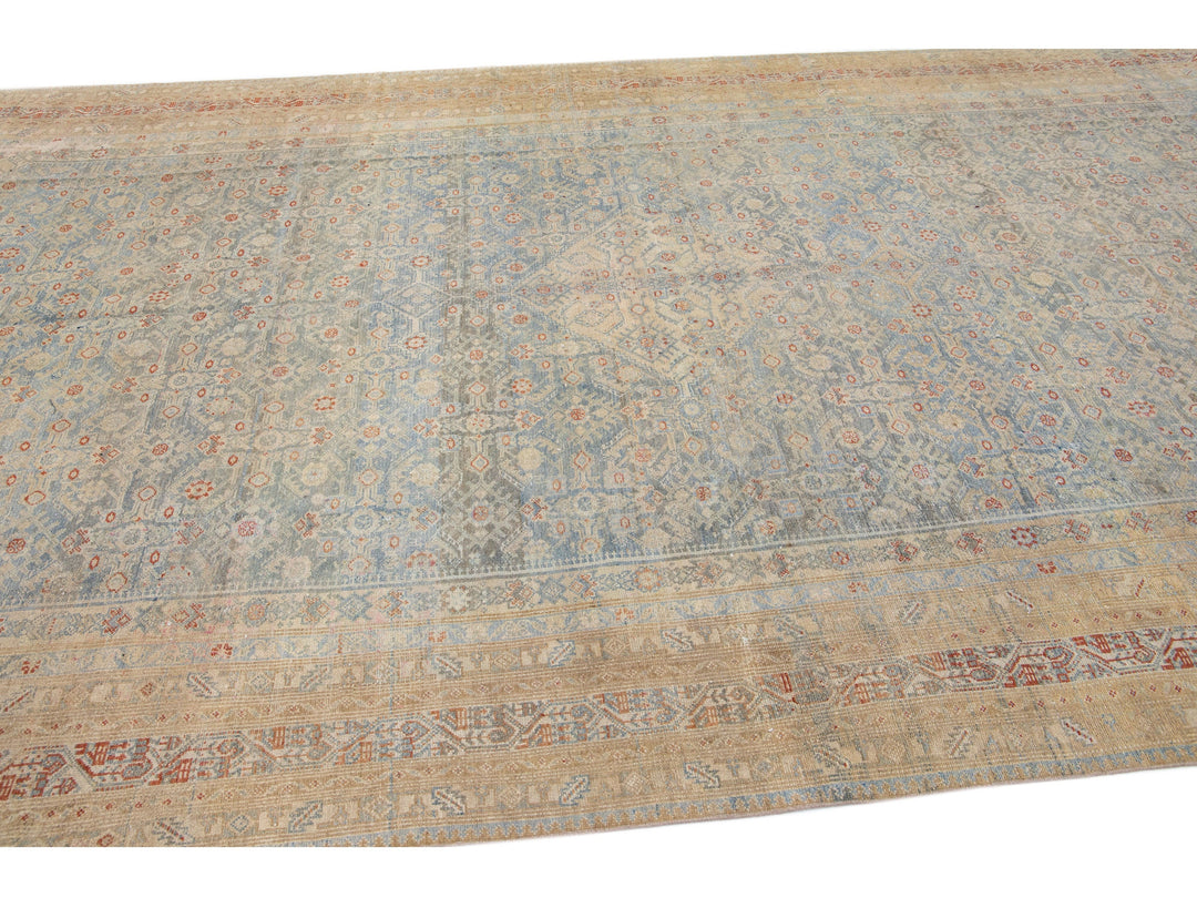 Antique Malayer Wool Rug 7 X 17