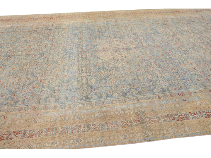Antique Malayer Wool Rug 7 X 17