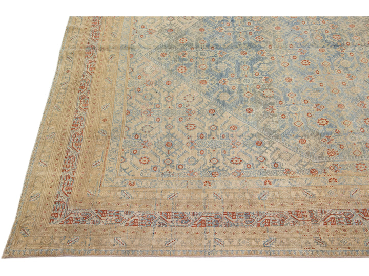 Antique Malayer Wool Rug 7 X 17
