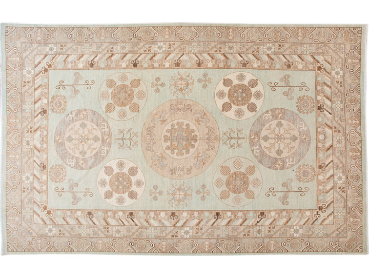 Modern Khotan Style Wool Rug 12 X 20