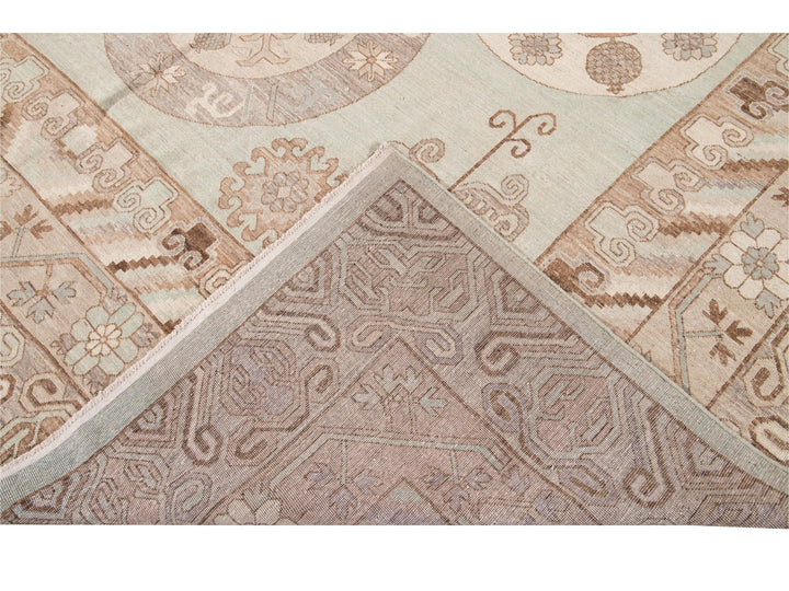 Modern Khotan Style Wool Rug 12 X 20