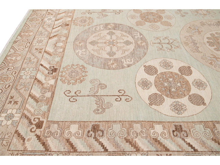 Modern Khotan Style Wool Rug 12 X 20