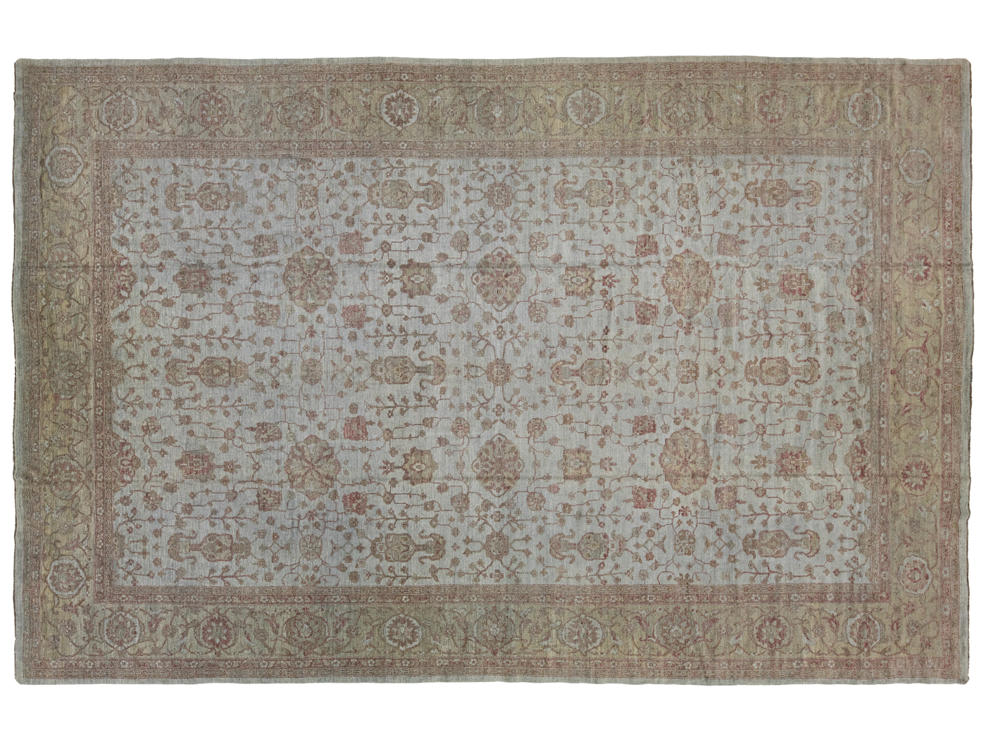 Modern Oushak Wool Rug 12 X 18