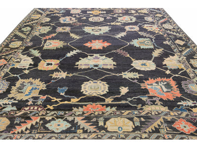 Modern Oushak Wool Rug 12 X 16