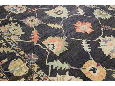 Modern Oushak Wool Rug 12 X 16