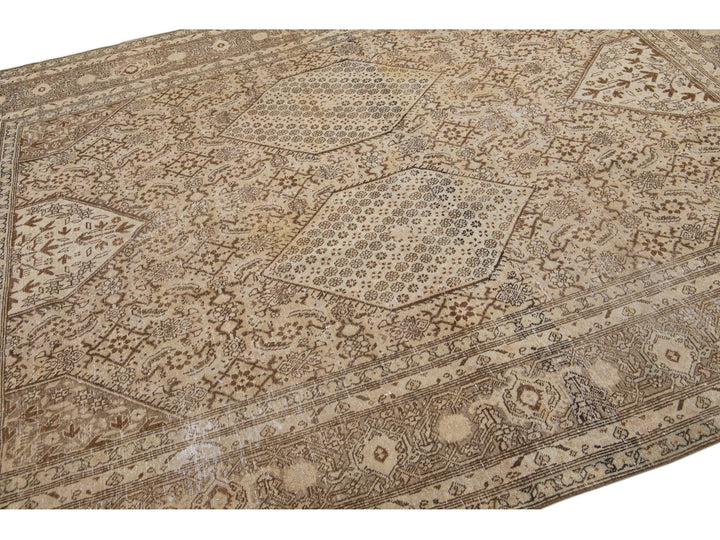 Antique Tabriz Wool Rug 7 X 10
