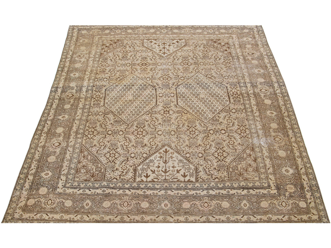 Antique Tabriz Wool Rug 7 X 10