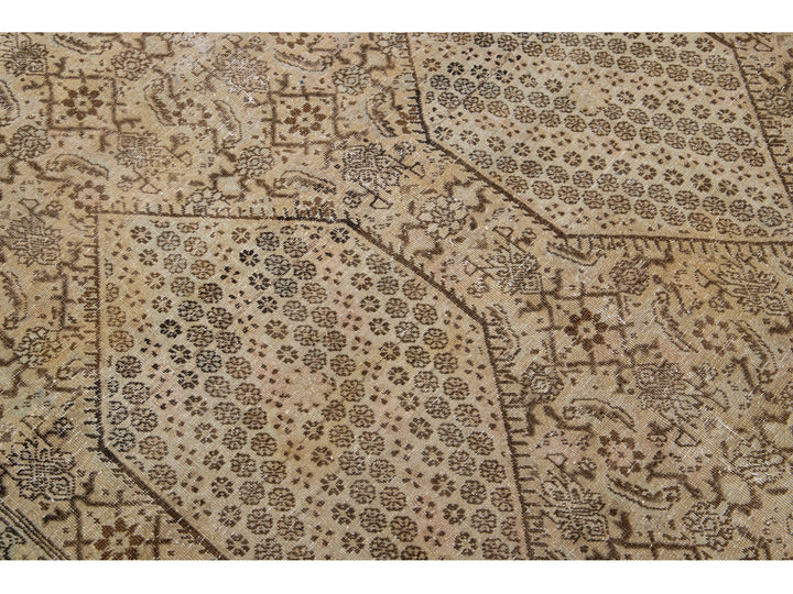 Antique Tabriz Wool Rug 7 X 10