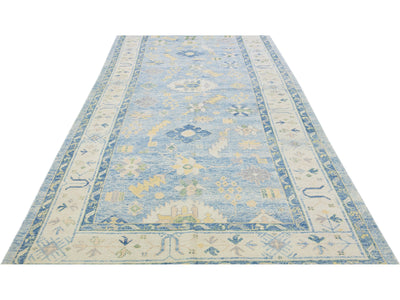 Modern Oushak Wool Runner 7 X 17