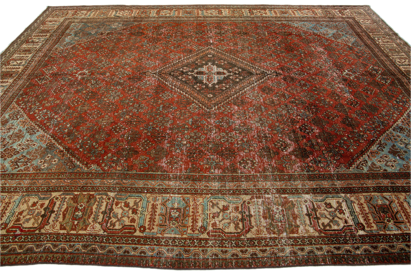 Antique Joshegan Wool Rug 10 X 13