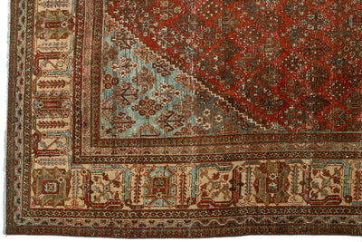 Antique Joshegan Wool Rug 10 X 13