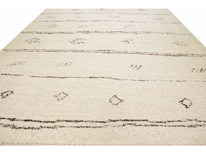 Modern Moroccan Boho Wool Rug 12 X 15