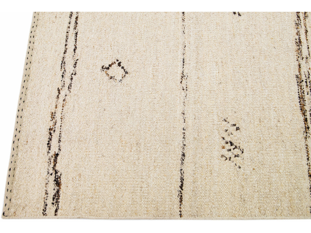 Modern Moroccan Boho Wool Rug 12 X 15