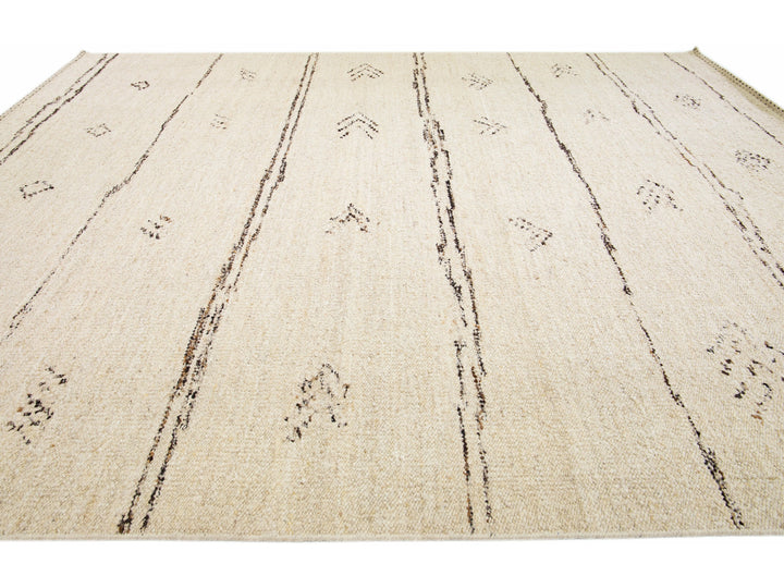 Modern Moroccan Boho Wool Rug 12 X 15