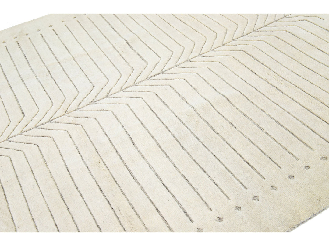 Modern Moroccan Wool Rug 8 X 10