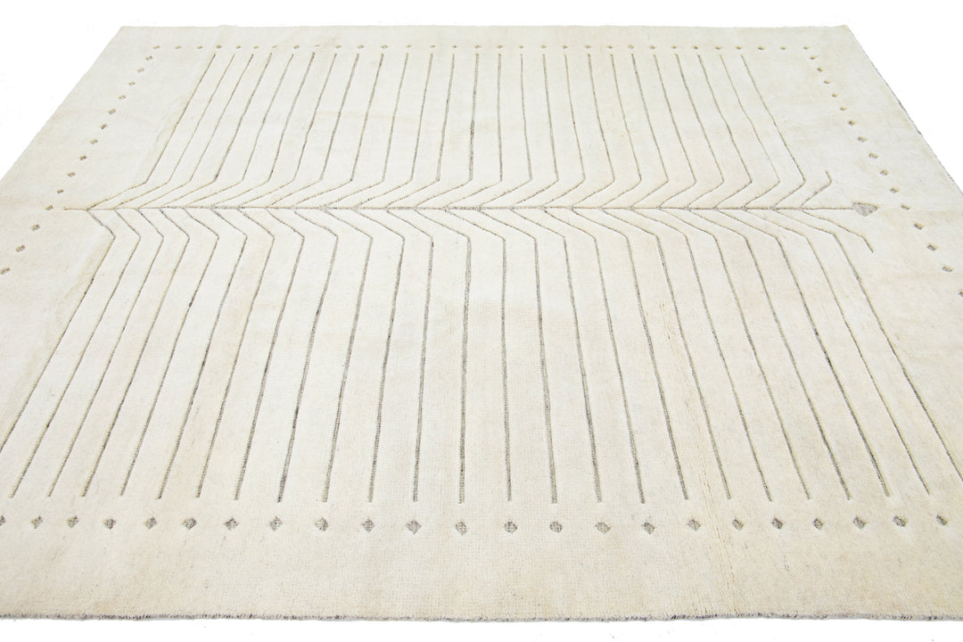 Modern Moroccan Wool Rug 8 X 10